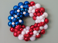 Red, White & Blue Ball Wreath