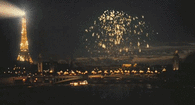 Golden Fireworks in Paris