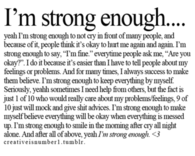 Im strong enough