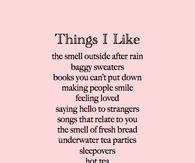 Things I like