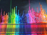 Melted crayons 