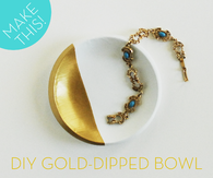 DIY Gold Dipped Bowl