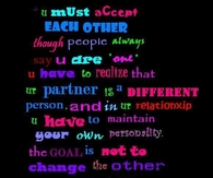 You Must Accept Each Other...