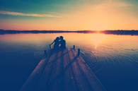 Sunset kisses