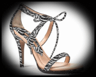 Zebra Striped High Heel Sandals