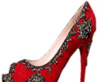 Red & Black Pumps