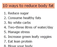 10 ways to reduce body fat