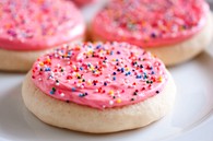 Pink Frosted Sugar Cookies