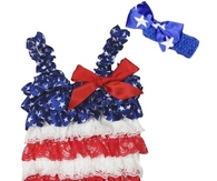 4TH JULY USA Theme Baby One-Piece Romper Jumpsuit 