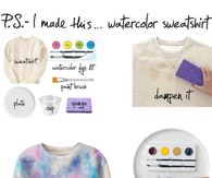 DIY Watercolor Sweatshirt