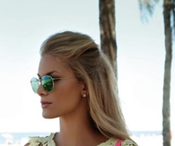 Yellow Lace Top with Cut-Offs