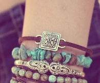 Turquoise & Silver Bangles