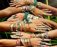 Hands Adorned with Bangles & Rings