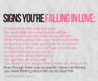 Signs youre falling in love