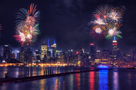 Fireworks over New York