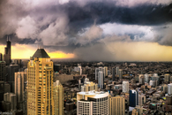 City storm