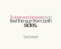 To love and be loved
