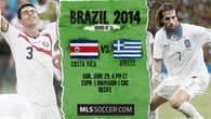 Greece falls to Costa Rica  Costa Rica wins in penalty kicks