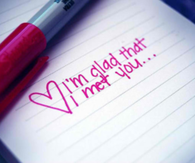 I'm glad that i met you