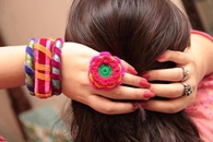 Crocheted Flower Ring