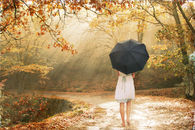 Girl with the black umbrella