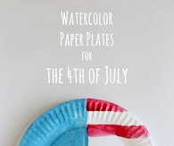 Watercolor Plates for the 4th of July