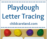 Playdough letter tracing