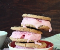 Chocolate Chip Strawberry Ice Cream Sandwiches