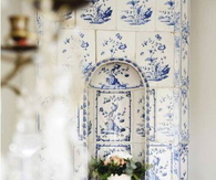 Blue Tiled Fireplace