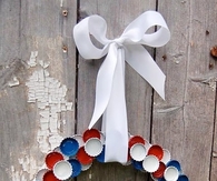 DIY 4th of July Bottle Cap Wreath
