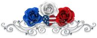 Red, White & Blue Roses