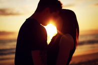 A kiss at sunset