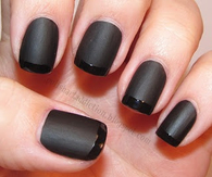 Matte black nails