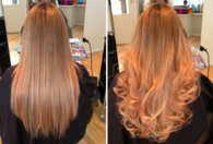 Straight to curly hair