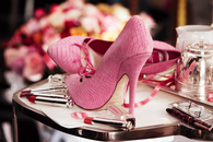 Pink scale heels