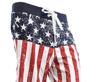 USA American Flag Distressed Mens Boardshorts