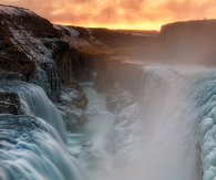 Gullfoss on fire