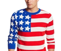 Alex Stevens Men's American Flag Crew Neck Sweater