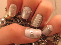 Pretty Lacy Design Nails