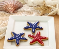 Patriotic Starfish Sugar Cookies