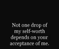 My self worth