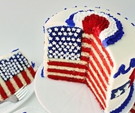 4th of July Stars & Stripes Cake