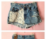 Cut-Off's with Lace Pocket and Bows
