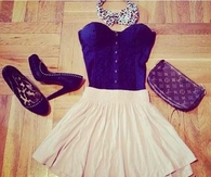 Summer Skirt with Camo Top and High Heels