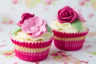 Pretty Pink Flower Cupcakes
