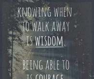 Walking away with your head held high is dignity