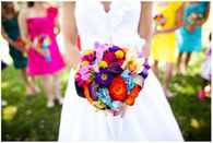 Colorful wedding bouquet