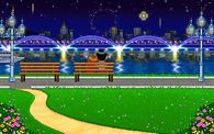 Cute Fireworks Scene on the River