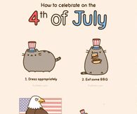 Pusheen How to celebrate 4th of July