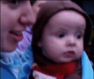 Baby watching Fireworks